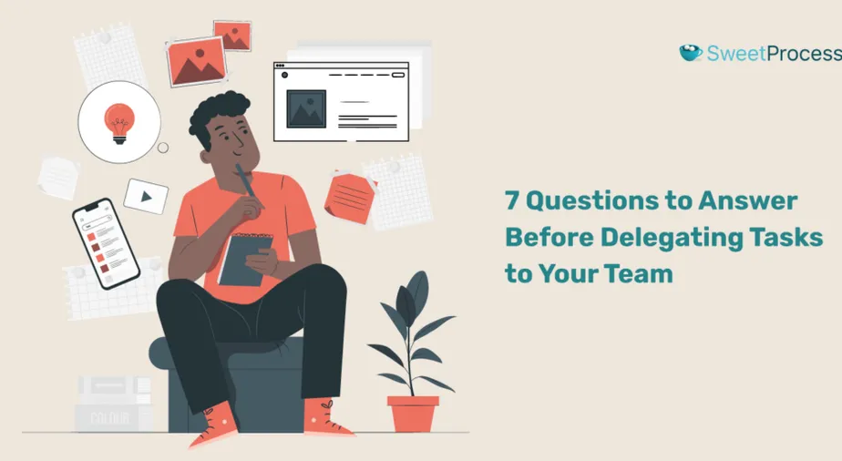 business leader delegating tasks to team members