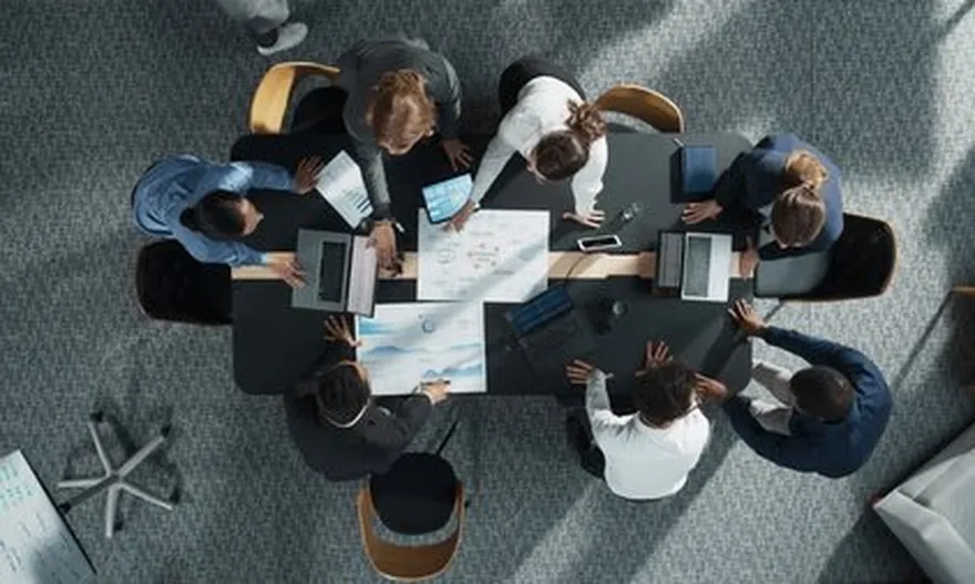professional business team meeting in modern office